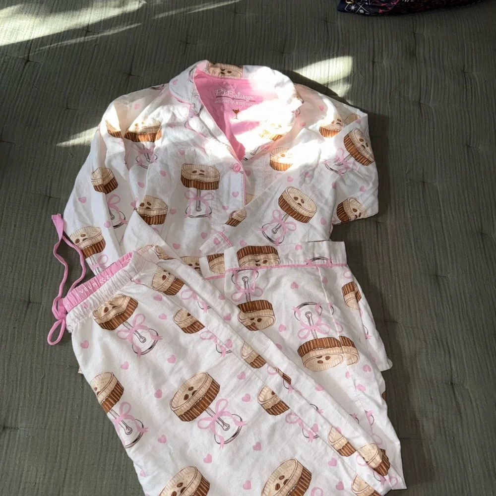 PJ Salvage Pink and White Espresso Martini Pajama Set - Picture 7 of 11